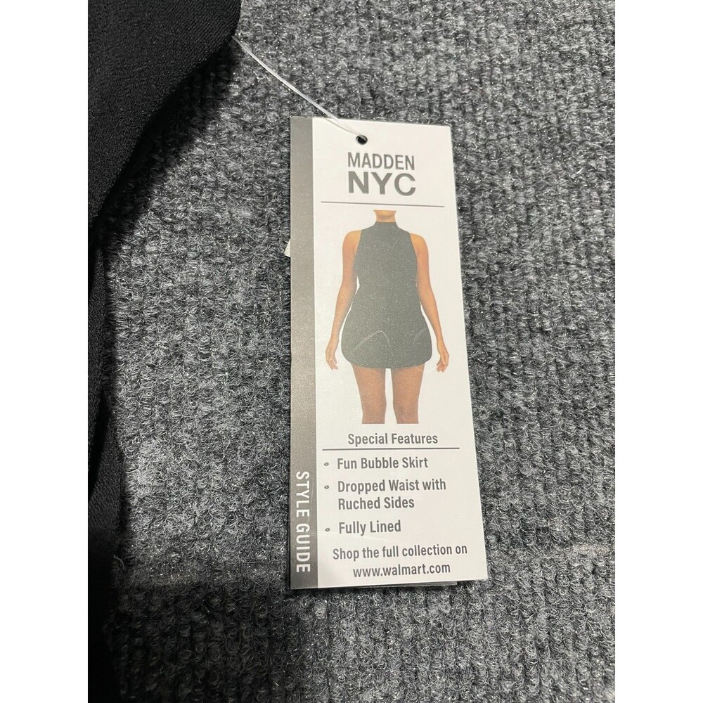 Madden NYC Dress Women's Size M Black Bubble Skirt New - Picture 4 of 10